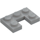 LEGO Medium steingrå Plate 2 x 3 med Cut Out (73831)