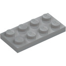 LEGO Keskitumma kivenharmaa Levy 2 x 4 (3020)