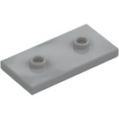 LEGO Medium steingrå Plate 2 x 4 med 2 Knotter (65509)