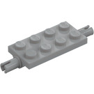 LEGO Střední kamenná šedá Deska 2 x 4 s Špendlíky (30157 / 40687)