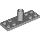 LEGO Medium Stone Gray Plate 2 x 6 with Pole Shaft (25195)
