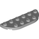 LEGO Medium Stone Gray Plate 2 x 6 with Rounded Corners (18980)