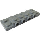 LEGO Gris pierre moyen assiette 2 x 6 x 0.7 avec 4 Goujons sur Côté (72132 / 87609)