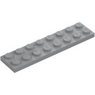 LEGO Medium Stone Gray Plate 2 x 8 (3034)