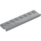 LEGO Medium Stone Gray Plate 2 x 8 with Door Rail (30586)