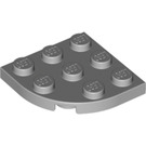 LEGO Mittleres Steingrau Platte 3 x 3 Runden Ecke (30357)