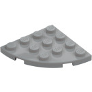 LEGO Medium steingrå Plate 4 x 4 Rund Hjørne (30565)