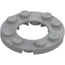 LEGO Medium steengrijs Plaat 4 x 4 Rond met Uitsparing (11833 / 28620)