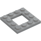 LEGO Mittleres Steingrau Platte 4 x 4 mit 2 x 2 Open Mitte (64799)