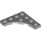 LEGO Mittleres Steingrau Platte 4 x 4 mit Circular Cut Out (35044)