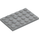 LEGO Mittleres Steingrau Platte 4 x 6 (3032)