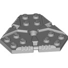 LEGO Medium Steengrijs Plaat 6 x 6 Hexagonal (27255)