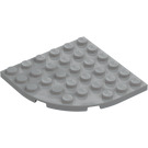 LEGO Gris piedra medio Placa 6 x 6 Circular Esquina (6003)