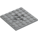 LEGO Medium stengrå Plade 6 x 6 med Huller (73110)