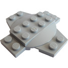 LEGO Mittleres Steingrau Platte 6 x 6 x 0.667 Kreuz mit Dome (30303)