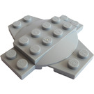 LEGO Gris piedra medio Placa 6 x 6 x 0.667 Cruz con Dome (30303)