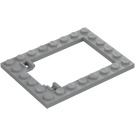 LEGO Średni kamienny szary Talerz 6 x 8 Trap Drzwi Rama Płaskie uchwyty na piny (92107)