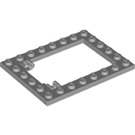 LEGO Medium Stone Gray Plate 6 x 8 Trap Door Frame Flush Pin Holders (92107)