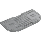 LEGO Medium Stone Gray Plate 8 x 16 x 0.7 with Rounded Corners (74166)