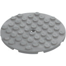 LEGO Medium Stone Gray Plate 8 x 8 Round Circle (74611)