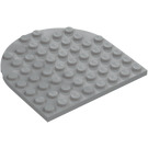 LEGO Medium Stone Gray Plate 8 x 8 Round Half Circle (41948)