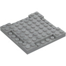 LEGO Średni kamienny szary Talerz 8 x 8 x 0.7 z Cutouts (2628)