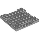 LEGO Mittleres Steingrau Platte 8 x 8 x 0.7 mit Cutouts (2628)