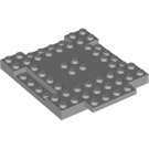 LEGO Medium Stone Gray Plate 8 x 8 x 0.7 with Cutouts and Ledge (15624)