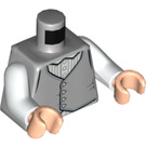 LEGO Medium steengrijs Professor Filius Flitwick met Vlinderdas Minifiguur Torso (973 / 76382)