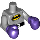 LEGO Mittleres Steingrau Raging Batsuit - Batman Batsuit mit Boxing Gloves From Lego Batman Movie Minifig Torso (973 / 97149)