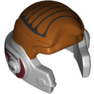 LEGO Gris Pierre Moyen Rebel Casque avec Orange Sombre Haut (17973)