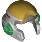 LEGO Medium Steengrijs Rebel Helm met Gold Top (26722)