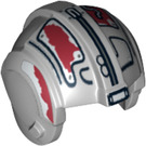 LEGO Medium Stone Gray Rebel Pilot Helmet with Dark Red Markings (30370 / 96738)
