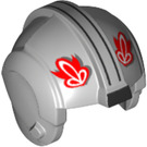 LEGO Mittleres Steingrau Rebel Pilot Helm mit Skyhopper rot und Weiß Markings (19514 / 30370)