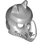 LEGO Mittleres Steingrau Rhino Maske mit Cracked Horn und Stubble (15067 / 15801)