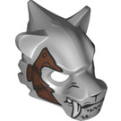 LEGO Medium Stone Gray Saber-Tooth Tiger Mask with Fangs and Copper Armor (15083 / 21309)