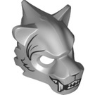 LEGO Medium Stone Gray Saber-Tooth Tiger Mask with Fangs and Teeth (15083 / 19534)