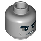 LEGO Medium Stone Gray Shade - Master of Shadow Minifigure Head (Recessed Solid Stud) (3626 / 31942)