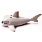 LEGO Mittleres Steingrau Hai Körper mit Weiß Zähne und Gills (62605)