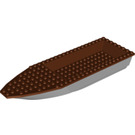 LEGO Medium Stone Gray Ship Hull 8 x 28 x 3 with Reddish Brown Top (92709 / 92710)