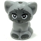 LEGO Medium Stone Gray Sitting Cat (Small) with Dark Stone Gray Muzzle and Paws