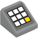 LEGO Střední kamenná šedá Sklon 1 x 1 (31°) s keypad (35338 / 78238)