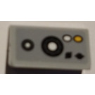 LEGO Medium Stone Gray Slope 1 x 2 (31°) with Control panel Sticker (85984)
