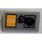 LEGO Medium Stone Gray Slope 1 x 2 (31°) with Controller Sticker (85984)