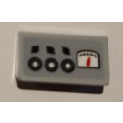 LEGO Medium Steengrijs Helling 1 x 2 (31°) met Dial en 3 buttons Sticker (85984)
