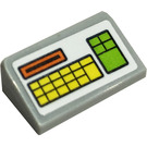 LEGO Gris pierre moyen Pente 1 x 2 (31°) avec Keyboard Autocollant (85984)