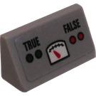 LEGO Medium Steengrijs Helling 1 x 2 (31°) met True en False Gauges Sticker (85984)