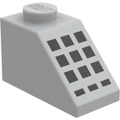 LEGO Mittleres Steingrau Steigung 1 x 2 (45°) mit 9 + 3 Schwarz Buttons (3040)
