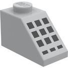 LEGO Gris piedra medio Con pendiente 1 x 2 (45°) con 9 + 3 Negro Botones (80614 / 81023)