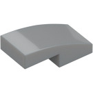 LEGO Medium Stone Gray Slope 1 x 2 Curved (3593 / 11477)